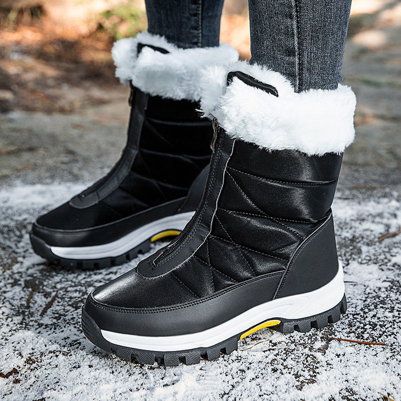 ZipFrost Women's Front-Zip Snow Boots