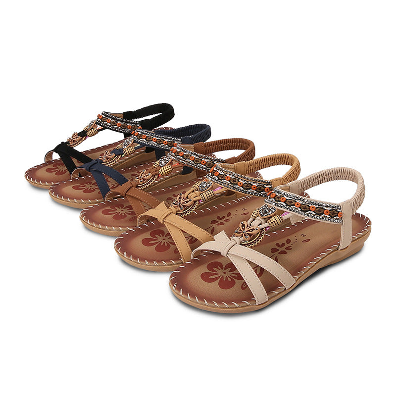 SunMosaic Beaded Flat Sandals, product view 2