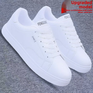All-white ActiveCore lace-up sneakers shown from the front side angle
