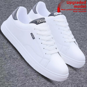 White ActiveCore sneakers with gray heel accents shown from the front side angle
