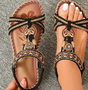 SunMosaic Beaded Flat Sandals, product view 5