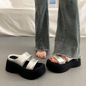 Heelrise Thick-Sole Open-Toe Heeled Sandals, product view 5