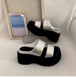 Heelrise Thick-Sole Open-Toe Heeled Sandals, product view 8