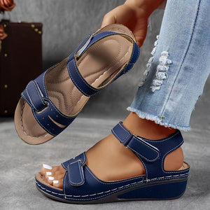 Romavelle Peep-Toe Velcro Roman Sandals, product view 7