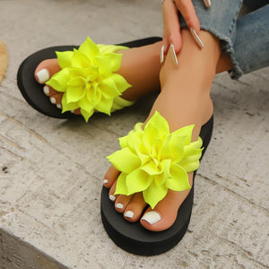 BloomEase Quick-Dry Floral Print Flat Sandals, product view 3