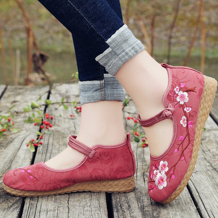 LotusPath Embroidered Cloth Shoes, product view 2