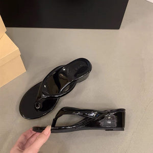CoastWedge Covered-Toe Wedge Flip-Flops, product view 6