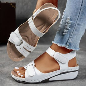 Romavelle Peep-Toe Velcro Roman Sandals, product view 2