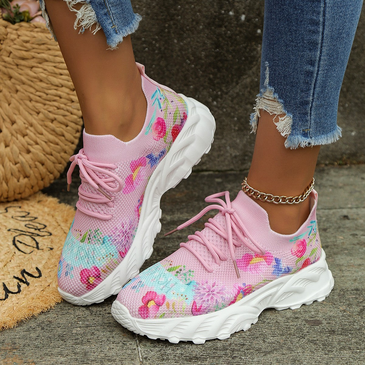PetalWalk Canvas Wedge Shoes, product view 2