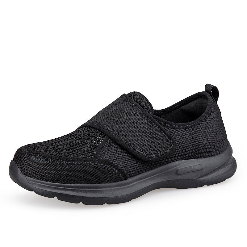 Easefit Stride wide hook-and-loop shoes in a work slip-on fit guide