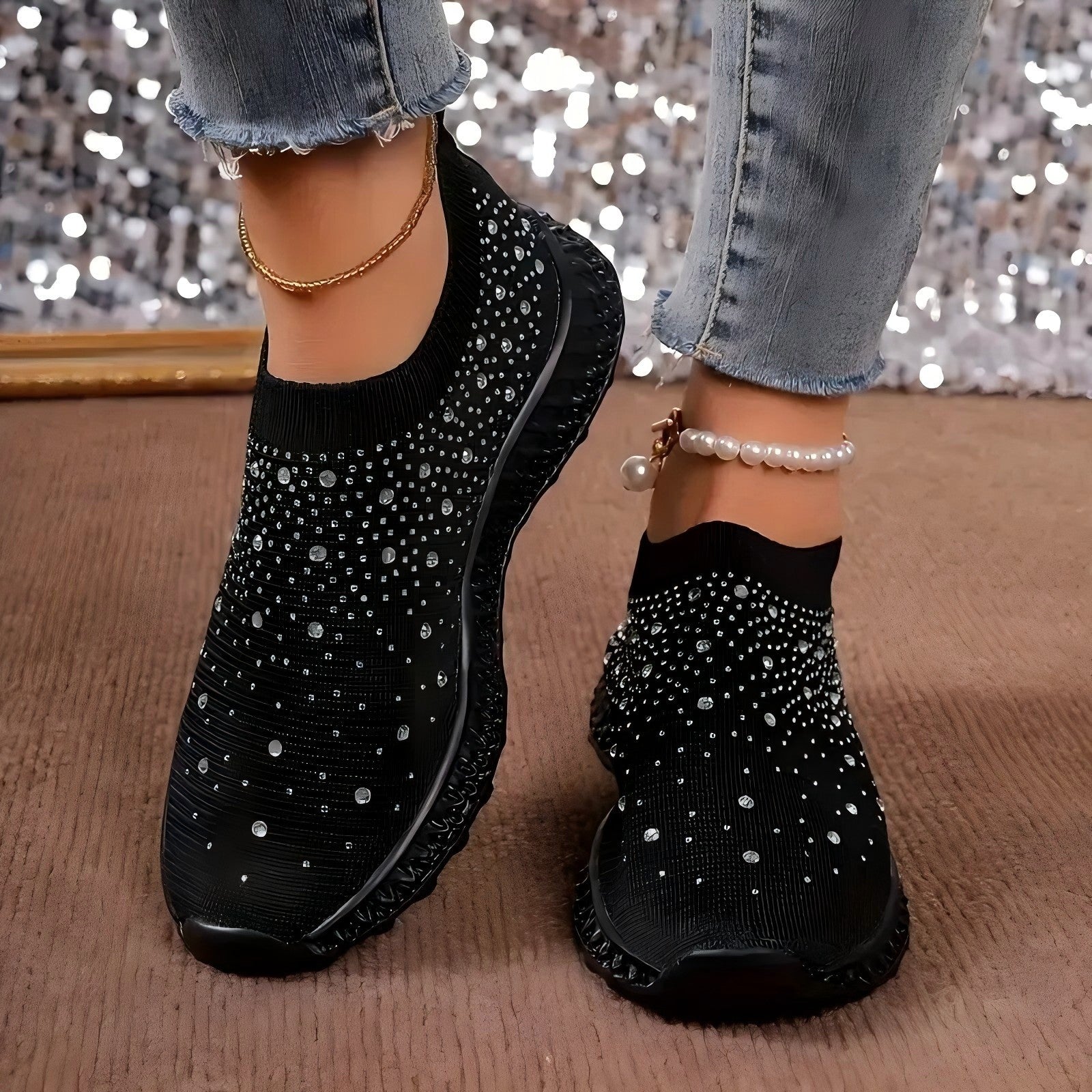 CrystalMesh Flat Sneakers, product view 4