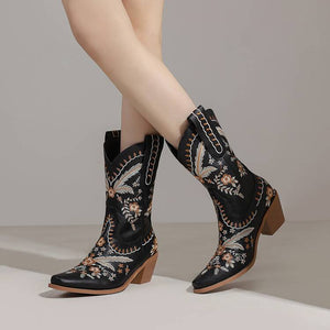 WestRose Embroidered Western Boots, product view 2