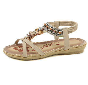 SunMosaic Beaded Flat Sandals, product view 3