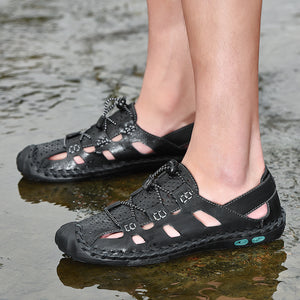 Airhide Closed-Toe Leather Sandals, product view 7
