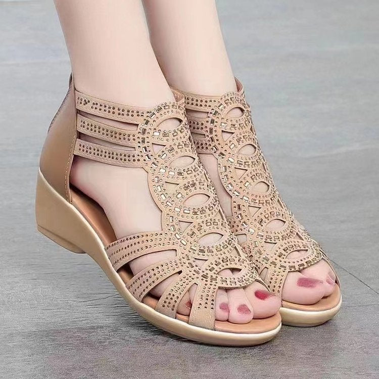 Airwedge Breathable Hollow-Out Wedge Sandals, product view 3