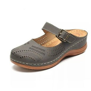 Retrowedge Hollow Half-Covered Wedge Sandals, product view 9