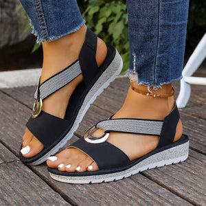 Wedgeline Buckle Wedge Sandals, product view 5