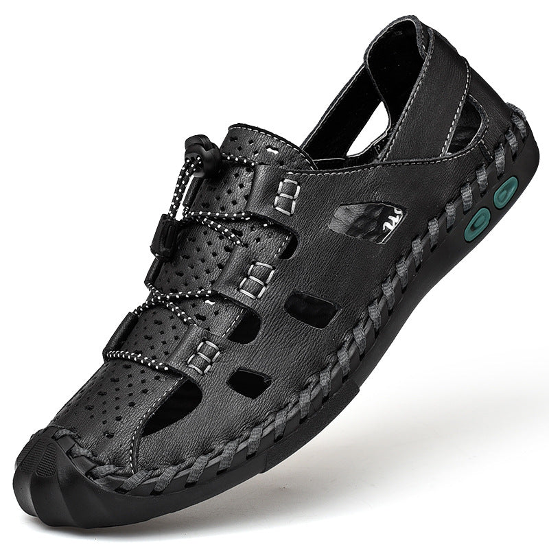Airhide Closed-Toe Leather Sandals, product view 6