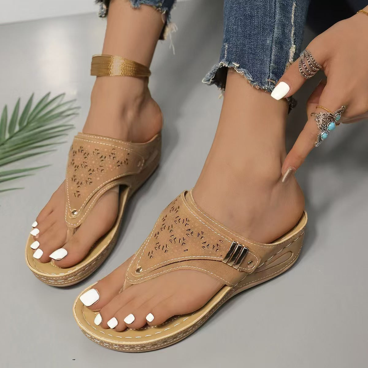 GripLine Herringbone-Tread Outdoor Sandals, product view 6