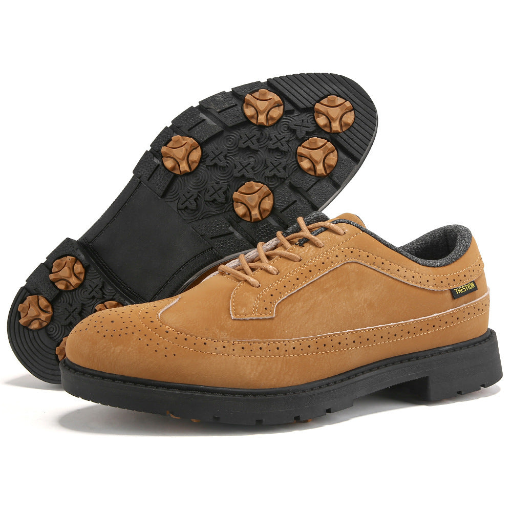 GripCourt Cleated Matte Leather Shoes, product view 4