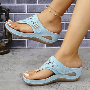HerringStep Herringbone Strap Wedge Sandals, product view 5