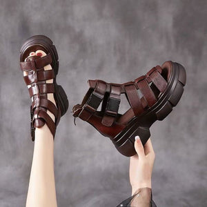 Platewalk Platform Fish-Mouth Roman Sandals, product view 4