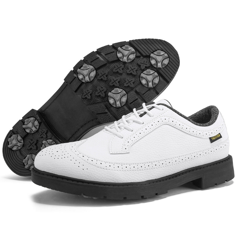 GripCourt Cleated Matte Leather Shoes, product view 2