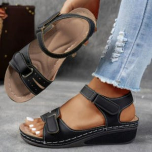 Romavelle Peep-Toe Velcro Roman Sandals, product view 3