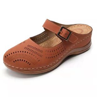 Retrowedge Hollow Half-Covered Wedge Sandals, product view 26
