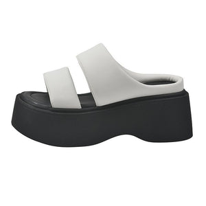 Heelrise Thick-Sole Open-Toe Heeled Sandals, product view 1