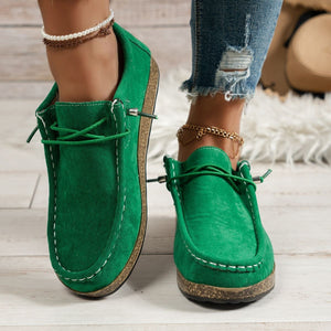 FolkTrail Canvas Lace-Up Flats, product view 6