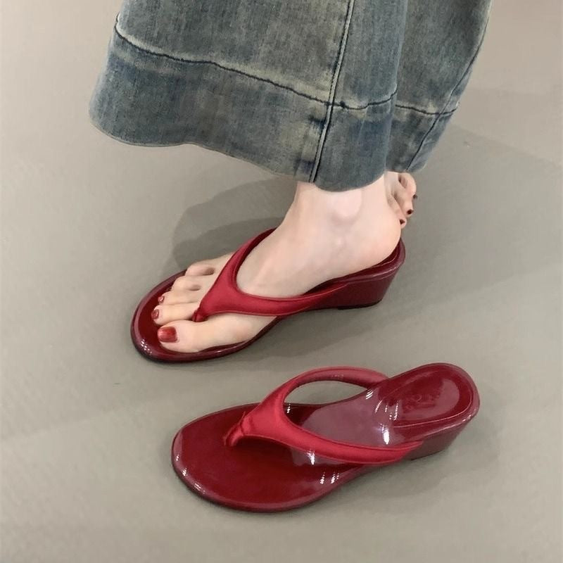 CoastWedge Covered-Toe Wedge Flip-Flops, product view 2
