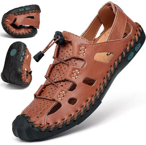 Airhide Closed-Toe Leather Sandals, product view 1
