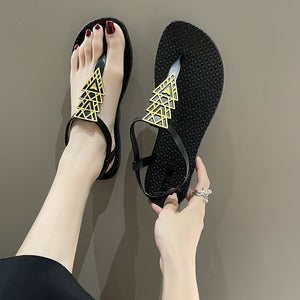 BohoRoam Bohemian Elastic Band Roman Sandals, product view 2
