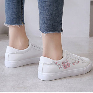 IvyBloom Leather Embroidered Sneakers, product view 4