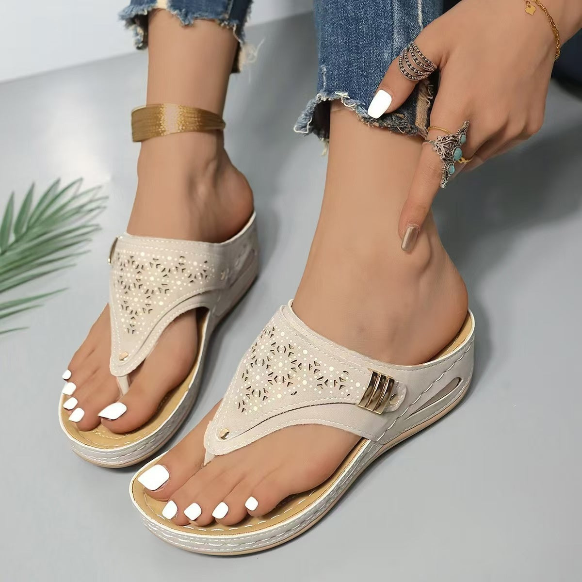 GripLine Herringbone-Tread Outdoor Sandals, product view 4