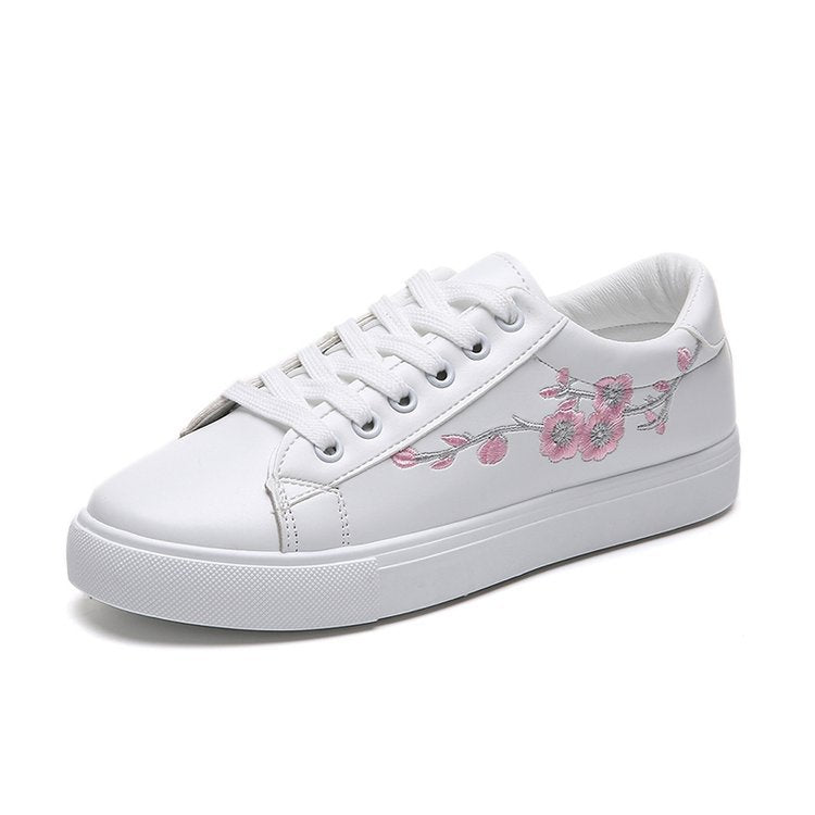 IvyBloom Leather Embroidered Sneakers, product view 1