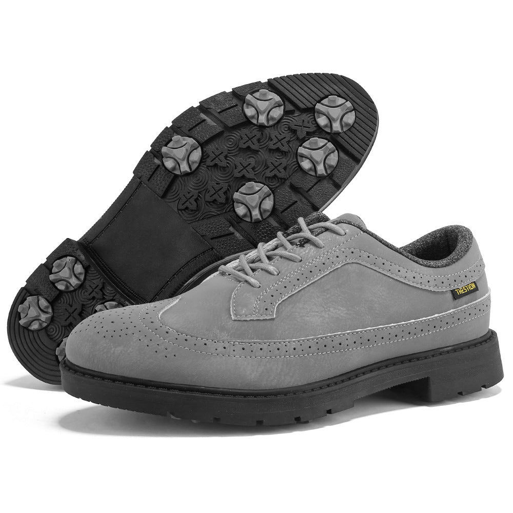 GripCourt Cleated Matte Leather Shoes, product view 3