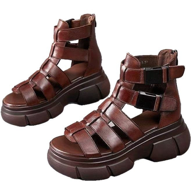 Platewalk Platform Fish-Mouth Roman Sandals, product view 1