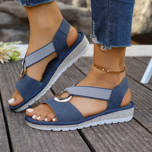 Wedgeline Buckle Wedge Sandals, product view 6