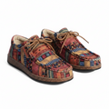 FolkTrail Canvas Lace-Up Flats