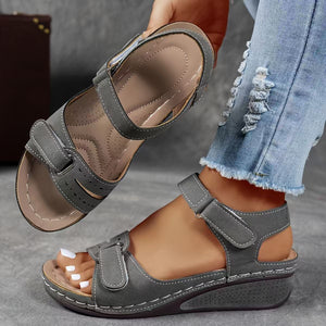 Romavelle Peep-Toe Velcro Roman Sandals, product view 8