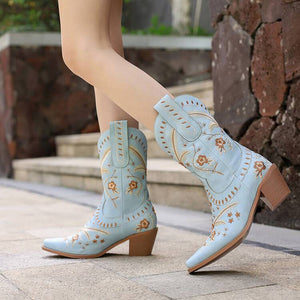 WestRose Embroidered Western Boots, product view 5