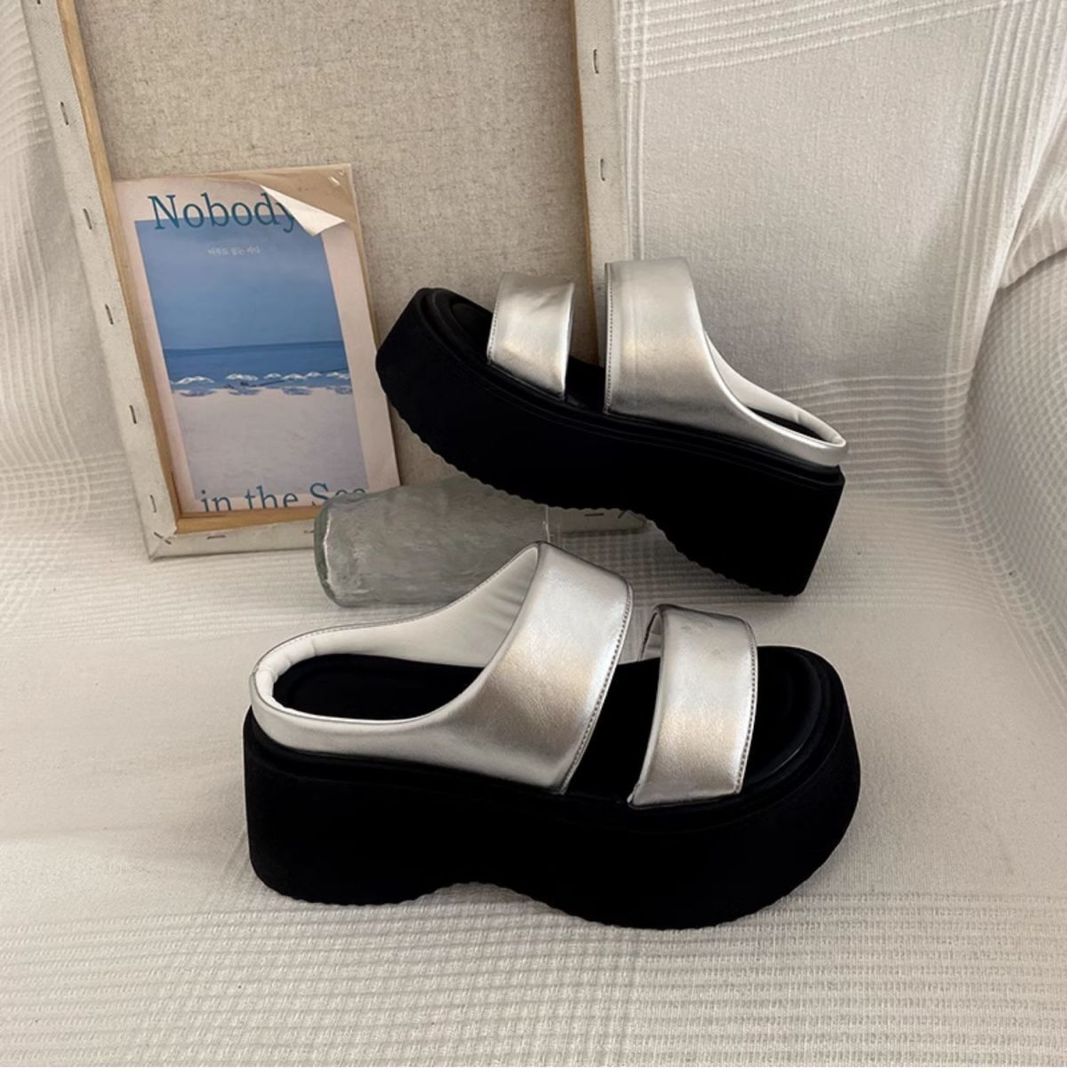 Heelrise Thick-Sole Open-Toe Heeled Sandals, product view 8