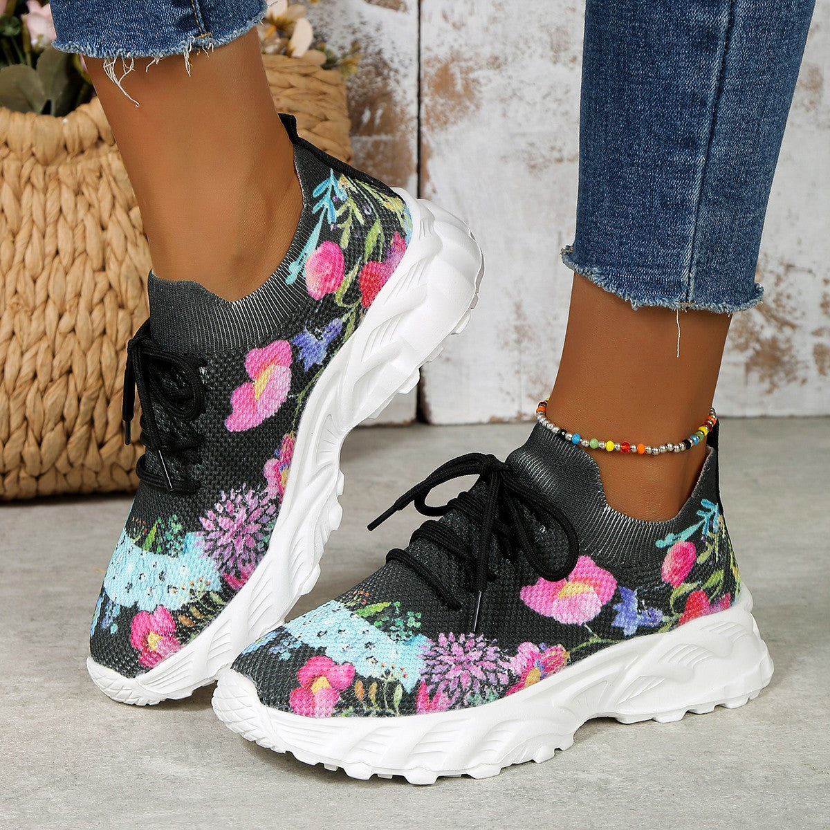 PetalWalk Canvas Wedge Shoes, product view 5