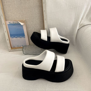 Heelrise Thick-Sole Open-Toe Heeled Sandals, product view 6
