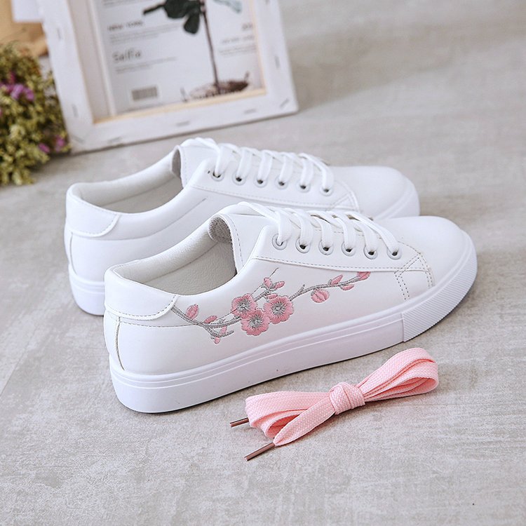 IvyBloom Leather Embroidered Sneakers, product view 2