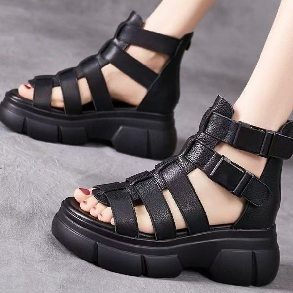 Platewalk Platform Fish-Mouth Roman Sandals, product view 6