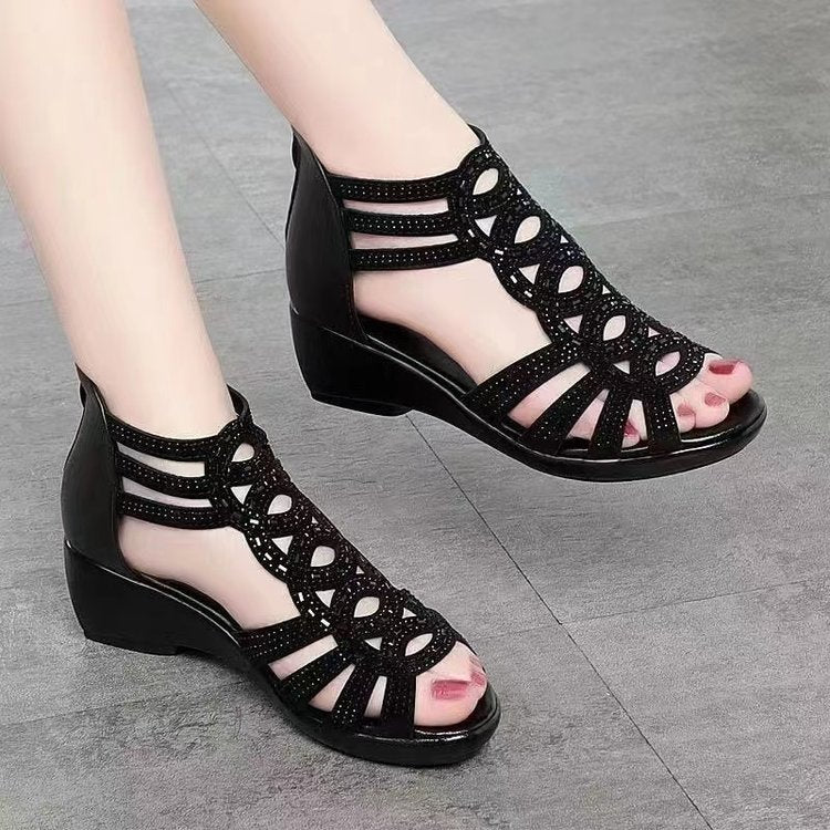 Airwedge Breathable Hollow-Out Wedge Sandals, product view 4
