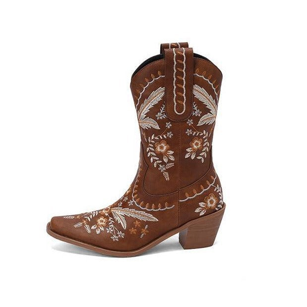 WestRose Embroidered Western Boots, product view 1
